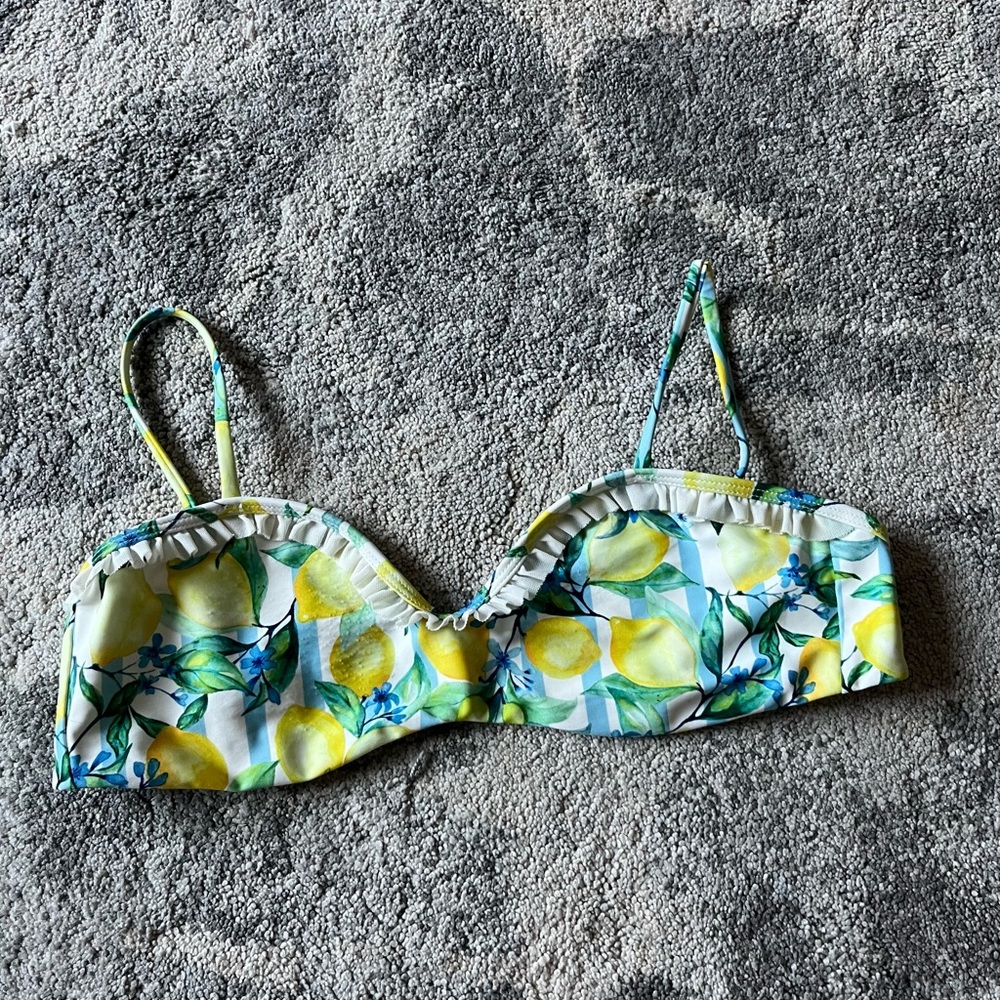 Lovers and friends lemon ruffle bikini top